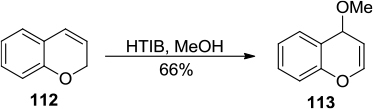 Figure 41 HTIB-mediated synthesis of 4-methoxy-2H-chromene.
