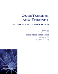 Cover image for OncoTargets and Therapy, Volume 11, 2018