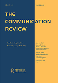 Cover image for The Communication Review, Volume 26, Issue 1, 2023
