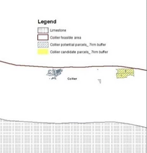 Figure 4 Collier potential and candidate parcels.