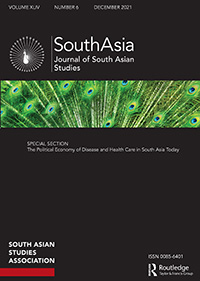 Cover image for South Asia: Journal of South Asian Studies, Volume 44, Issue 6, 2021
