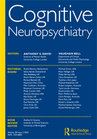 Cover image for Cognitive Neuropsychiatry, Volume 28, Issue 3, 2023