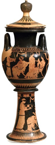 Figure 1. Athenian red-figure lebes gamikos, showing a bride with an infant on her knee. National Archaeological Museum, Athens 1250 (Photo: Giannis Patrikianos) © Hellenic Ministry of Culture and Sports / Hellenic Organization of Cultural Resources Development (H.O.C.RE.D).