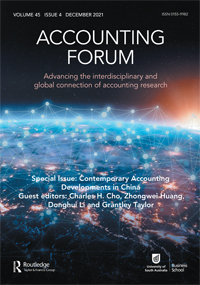 Cover image for Accounting Forum, Volume 45, Issue 4, 2021
