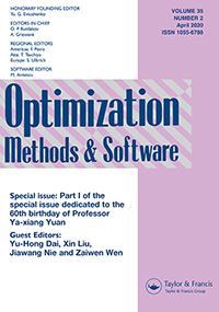Cover image for Optimization Methods and Software, Volume 35, Issue 2, 2020