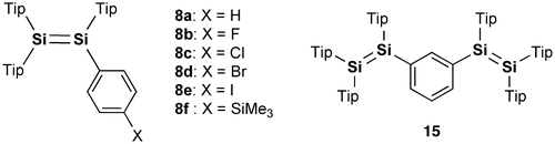 Figure 3. Disilenes 8 and 15.