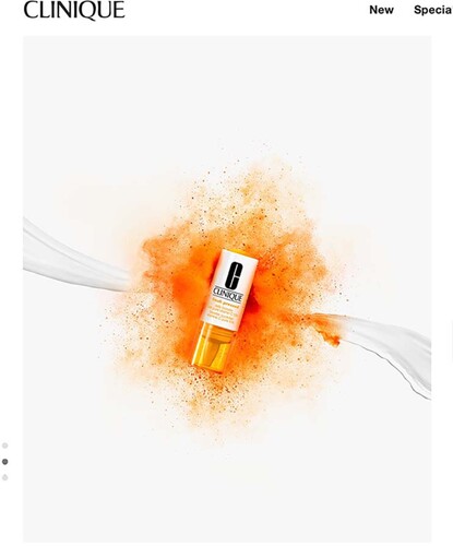 Figure 3. Screenshot of presentation of Clinique Fresh Pressed™ Daily Booster with Pure Vitamin C 10% (https://www.clinique.com/product/18919/45677/skincare/fresh-pressed/clinique-fresh-pressedtm-daily-booster-with-pure-vitamin-c-10).