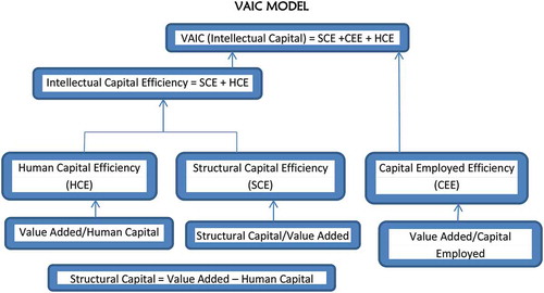 Figure 1. The Conceptual Model of Value Added Intellectual Coefficients (Pulic, Citation2000).