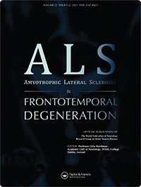 Cover image for Amyotrophic Lateral Sclerosis and Frontotemporal Degeneration, Volume 22, Issue 1-2, 2021