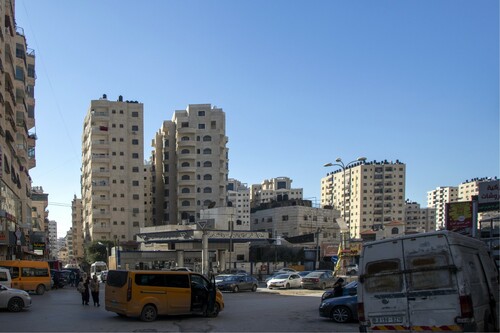 Figure 7: Massive unauthorized, unplanned, high-rise development in northern Kufur Aqab (Photo: Huda Abuzaid).