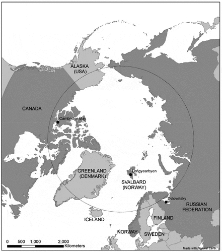 Figure 1. A map of the case communities.