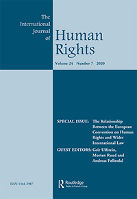 Cover image for The International Journal of Human Rights, Volume 24, Issue 7, 2020