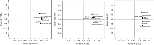 Figure 6. Principal component analyses results. Figura 6. Resultados del análisis de componentes principales.