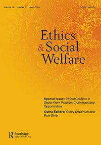 Cover image for Ethics and Social Welfare, Volume 14, Issue 1, 2020