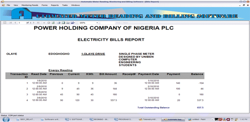 Figure 13. Statement of account.