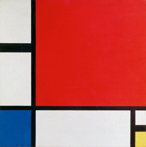 Figure 7. Composition II in Red, Blue, and Yellow (1930) by Piet Mondrian. Oil on canvas. Housed at the Kunsthaus Zürich. Size: 46 cm × 46 cm (Wikimedia Commons).