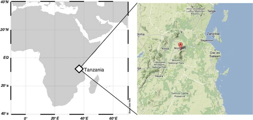 Fig. 1 Map showing the location of the sampling site of Morogoro, Tanzania.