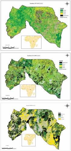 Figure 4. The LULC classes for Southern NP based on 30mx 30 m imagery.