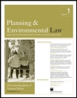 Cover image for Planning & Environmental Law, Volume 56, Issue 8, 2004