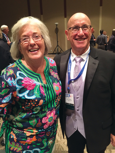 Katherine Wallman with Ron Wasserstein, executive director of the ASA, at the 2015 Joint Statistical Meetings in Seattle, Washington.