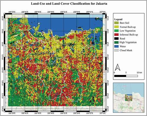 Figure 8. First round of land-use and land cover classification on Landsat 8