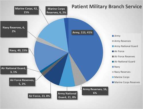 Figure 1. Military Services Represented in MIBH Patients.