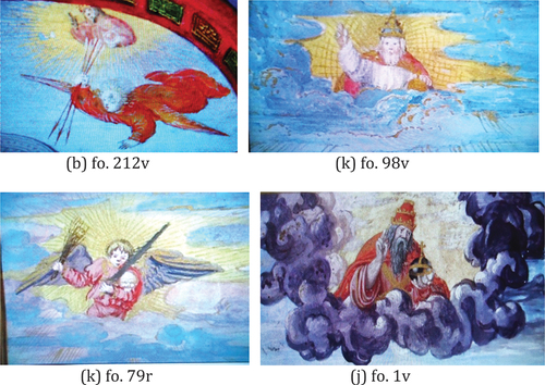 Figure 15. Comparison of Horenbout Divine Images with Le Chemin de Paradis.