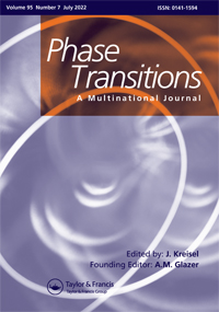 Cover image for Phase Transitions, Volume 95, Issue 7, 2022
