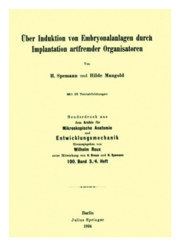 Figure 2. The cover of the paper published in 1924 by Spemann and Mangold.