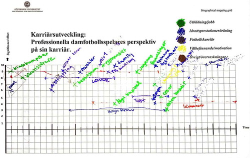 Figure 1. Completed biographical mapping grid form.