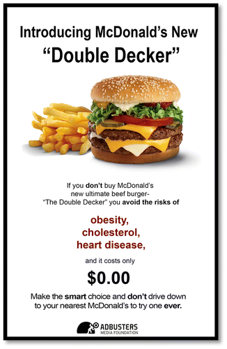 Figure 3. Spoof ad with prevention focus for McDonald’s.