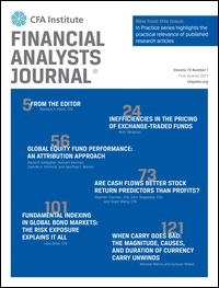 Cover image for Financial Analysts Journal, Volume 73, Issue 3, 2017