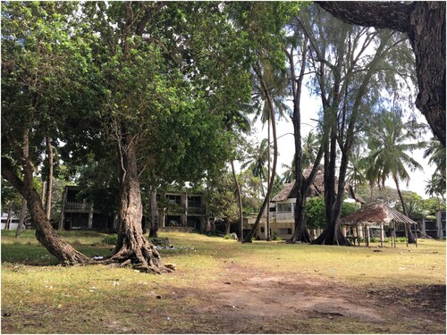 Figure 4. The deserted complex of the former Two Fishes Hotels, Diani Beach, Kenya. Photo by the author, September 2019.