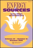 Cover image for Energy Sources, Part A: Recovery, Utilization, and Environmental Effects, Volume 33, Issue 3, 2010
