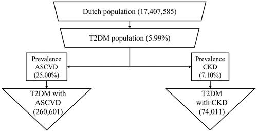 Figure 1. Flow diagram for the estimation of the study populations.