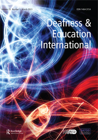 Cover image for Deafness & Education International, Volume 25, Issue 1, 2023