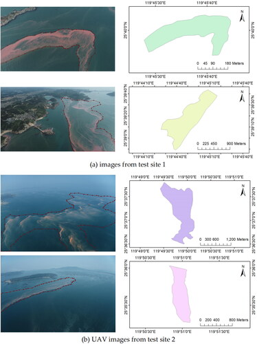 Figure 12. The annotation and geometric calculation of UAV images.