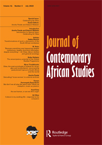 Cover image for Journal of Contemporary African Studies, Volume 41, Issue 3, 2023