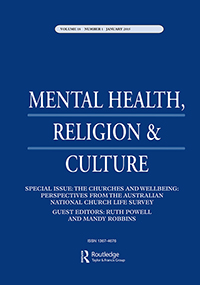 Cover image for Mental Health, Religion & Culture, Volume 18, Issue 1, 2015