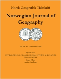Cover image for Norsk Geografisk Tidsskrift - Norwegian Journal of Geography, Volume 55, Issue 3, 2001