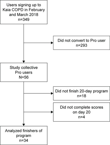 Figure 1 Flow diagram of the user database and study users.