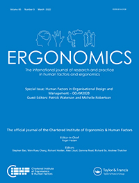 Cover image for Ergonomics, Volume 65, Issue 3, 2022