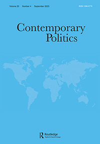 Cover image for Contemporary Politics, Volume 29, Issue 4, 2023