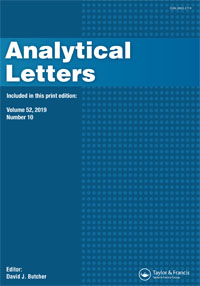 Cover image for Analytical Letters, Volume 52, Issue 10, 2019