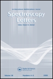 Cover image for Spectroscopy Letters, Volume 32, Issue 5, 1999