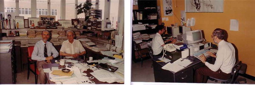 Figure 3. Pietro Cugini at the Chronobiology Laboratories of the University of Minnesota in 1989 (pictured with Franz Halberg – left).