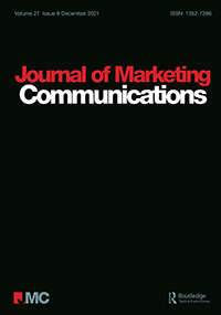 Cover image for Journal of Marketing Communications, Volume 27, Issue 8, 2021