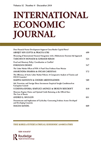 Cover image for International Economic Journal, Volume 32, Issue 4, 2018
