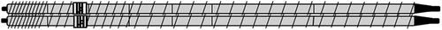 Figure 1. The screw configuration of twin-screw extruder.