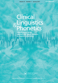 Cover image for Clinical Linguistics & Phonetics, Volume 31, Issue 1, 2017